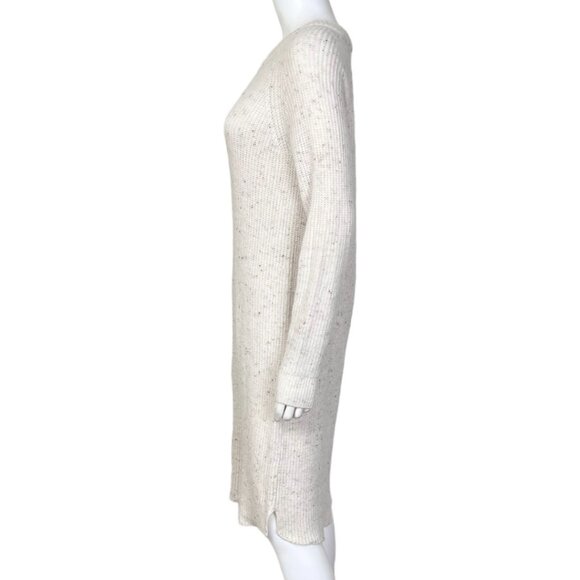 Madewell Curved Hem Sweater Dress in Donegal Pearl - sz Small - Picture 7 of 9
